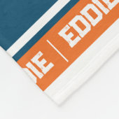 Couverture Polaire Nom signifiant sport monogramme bleu orange (Coin)