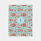 Couverture Polaire Nom sur Cute Holiday Snowman Sweets Fleece Blanket (Devant)