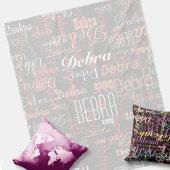 Couverture Polaire Nom surchargé élégamment sur toute impression