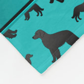 Couverture Polaire Nom turquoise à plat chiens de récupération (Coin)