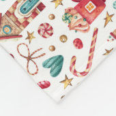 Couverture Polaire Nom Turquoise & Red Snowman, Sweets Fleece Blanket (Coin)