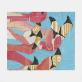 Couverture Polaire Nombre de Flamants roses (Devant (Horizontal))