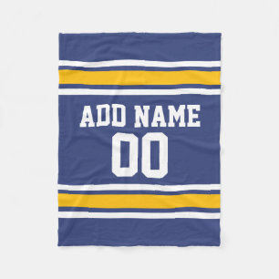 Couverture Polaire Nombre nommé fait sur commande de rayures bleues