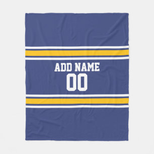 Couverture Polaire Nombre nommé fait sur commande de rayures bleues