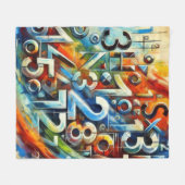Couverture Polaire Nombres de Graffiti (Devant (Horizontal))