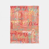 Couverture Polaire Noms de couleurs saumons (Devant)