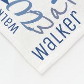 Couverture Polaire Noms de longueur moyenne Motif Bleu et blanc Bébé (Coin)