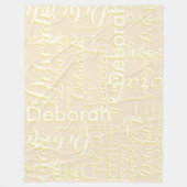 Couverture Polaire Noms d'ivoire sur Champagne Style intemporel (Devant)