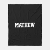 Couverture Polaire Noms en gras noir et blanc (Devant)