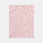 Couverture Polaire Noms et notes musicales assorties rose (Devant)