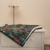 Couverture Polaire Noms personnalisés colorés en noir