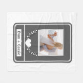 Couverture Polaire Noms photo de l'ÉLÉGANT Mariage Couple (Devant (Horizontal))