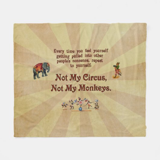 Couverture Polaire Non mon cirque, non mes singes (Devant (Horizontal))