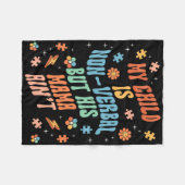 Couverture Polaire Non Verbal Autistic Nonspeaking Speech (Devant (Horizontal))