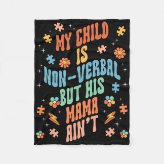 Couverture Polaire Non Verbal Autistic Nonspeaking Speech 