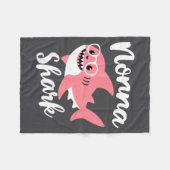 Couverture Polaire Nonna Shark Mother's Day Grandma Funny  (Devant (Horizontal))