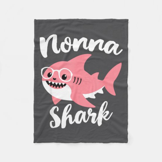 Couverture Polaire Nonna Shark Mother's Day Grandma Funny  (Devant)