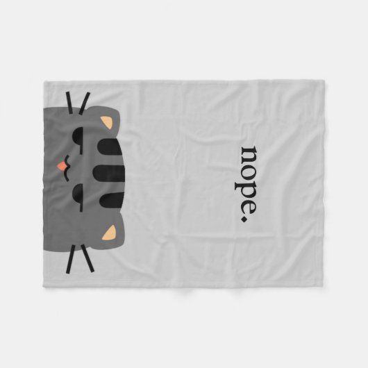 Couverture Polaire Nope Kitty (Devant (Horizontal))