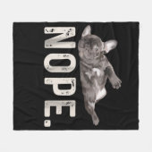 Couverture Polaire Nope Lazy French Bulldog Amoureux des chiens Cadea (Devant (Horizontal))