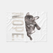 Couverture Polaire Nope Lazy French Bulldog Lover Gift (Devant (Horizontal))