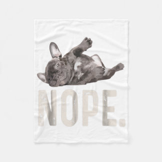 Couverture Polaire Nope Lazy French Bulldog Lover Gift