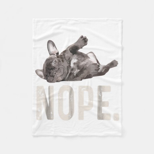 Couverture Polaire Nope Lazy French Bulldog Lover Gift (Devant)