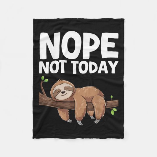Couverture Polaire Nope Not Today Sloth (Devant)
