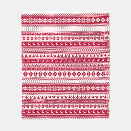 Couverture Polaire Nordic - Noël scandinave (Devant)