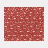Couverture Polaire Nordic Yuletide Reindeer (Devant (Horizontal))