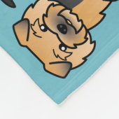 Couverture Polaire Norfolk Terrier noir et feu (Coin)