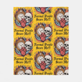 Couverture Polaire Normal People Scare Me