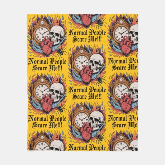Couverture Polaire Normal People Scare Me (Devant)