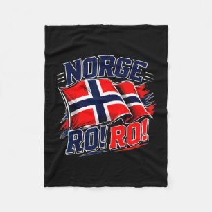 Couverture Polaire Norvège norge drapeau vintage supporter de footbal