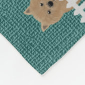 Couverture Polaire Norwich Terrier Fleece Blanche (Coin)