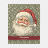 Couverture Polaire Nostalgale Santa Claus lance avec l'aspect classiq (Devant)