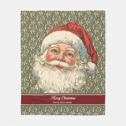 Couverture Polaire Nostalgale Santa Claus lance avec l'aspect classiq (Devant)