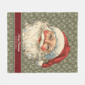Couverture Polaire Nostalgale Santa Claus lance avec l'aspect classiq (Devant (Horizontal))