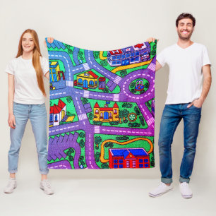 Couverture Polaire nostalgie des années 90, Moquette de piste Voiture