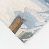 Couverture Polaire Nostalgique Enfants Patinage Noël Toison Blanche (Coin)