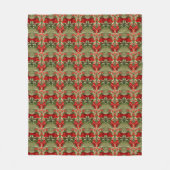 Couverture Polaire Nostalgique Noël Mistletoe & Holly Chaud (Devant)