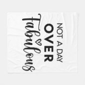Couverture Polaire Not a Day Over Fabulous – Funny Birthday Quote (Devant (Horizontal))