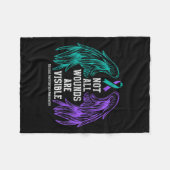 Couverture Polaire Not All Wounds Are Visible Suicide Prevention Awar (Devant (Horizontal))