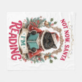 Couverture Polaire Not Now Santa I'm Reading  (Devant (Horizontal))