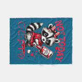 Couverture Polaire Not Today Cud Funny Raccoon Valentines Day Cute Ki (Devant (Horizontal))