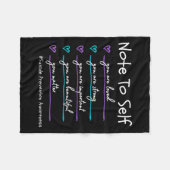 Couverture Polaire Note To Self You Suicide Prevention Awareness  (Devant (Horizontal))