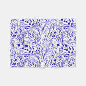 COUVERTURE POLAIRE NOTES BLEUES DE MUSIQUE (Devant (Horizontal))