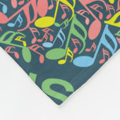 Couverture Polaire Notes cardiaques du texte de musique (Coin)