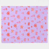 Couverture Polaire Notes d'amour et douceurs de la Saint-Valentin (Devant (Horizontal))