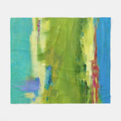 Couverture Polaire Notes de champ - Art vert Abstrait (Devant (Horizontal))