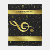 Couverture Polaire notes de musique dorées  (Devant)